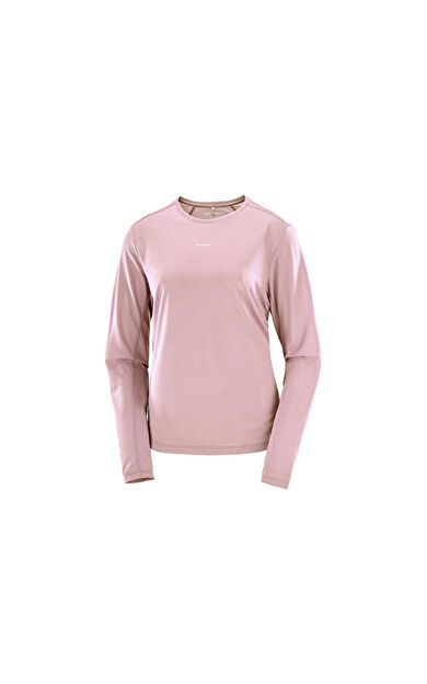 Salomon SHAKEout CORE LS Kadın Koşu Tişörtü LC3039600 Pembe