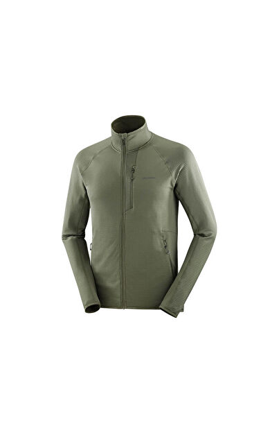 Salomon SNTIAL LIGHTWARM FZ M Erkek Outdoor Polar Ceket LC3052000 Yeşil