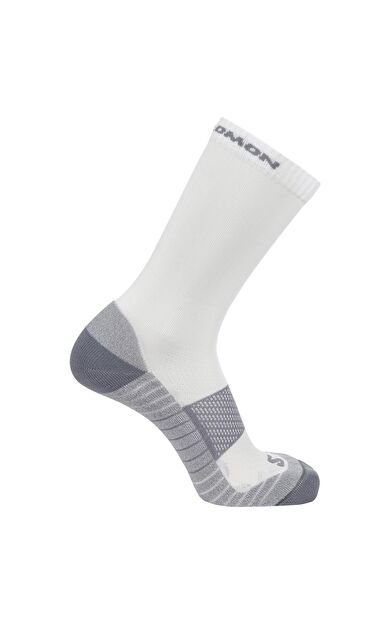 Salomon Aero Crew DX+SX Unisex Çorap Beyaz/Gri