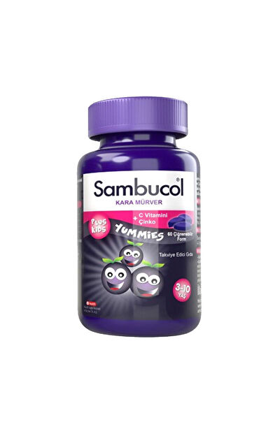 Sambucol Plus Kids Yummies Çocuklar İçin Takviye Edici Gıda 60 Tablet