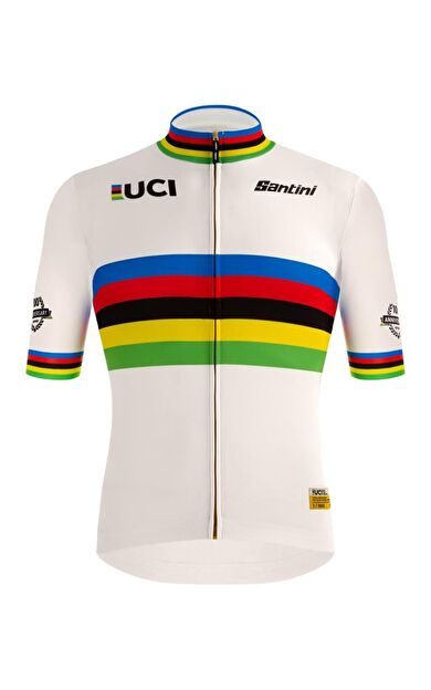 Koleksiyonluk Santini Limited Edition UCI Road World Championships Centenary Gold Bisiklet Forması RE94075CGOLD