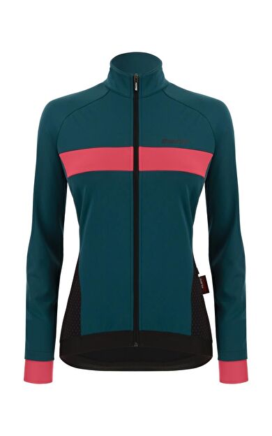 Santini CORAL BENGAL Polartec Kadın Kışlık Bisiklet Ceketi 2W51775CORALBENG
