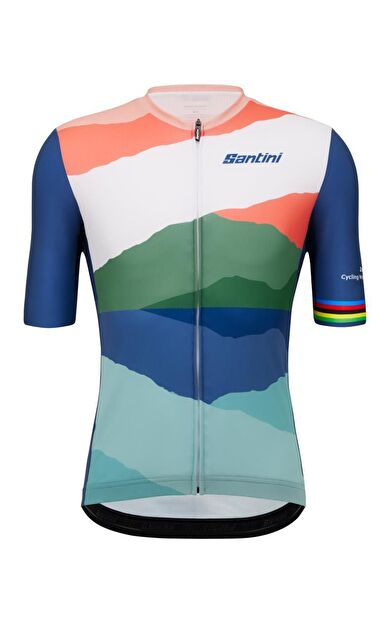 Santini UCI World Championship CloudScape Özel Seri Unisex Bisiklet Forması RE94075CCLOUD3WCG