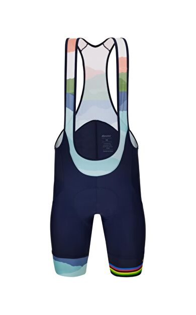 Santini UCI World Cycling Championship Cloudscape Askılı Unisex Bisiklet Taytı RE1075FBCLOUD3WCG