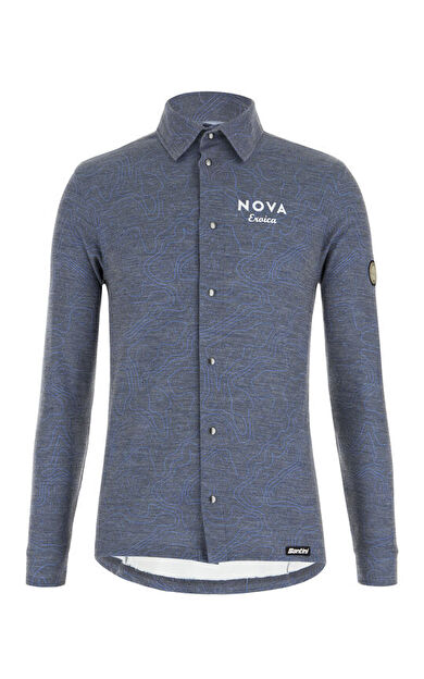 Santini VIA Nova Eroica Gravel Büyük Beden Yün Gömlek ER494WLGRAVLVIA