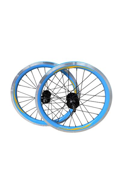 16 Jant Çift Katmanlı çocuk bisikleti jant Seti ÖN+ARKA jant Mavi renk 16 jant Double Ön+Arka Set