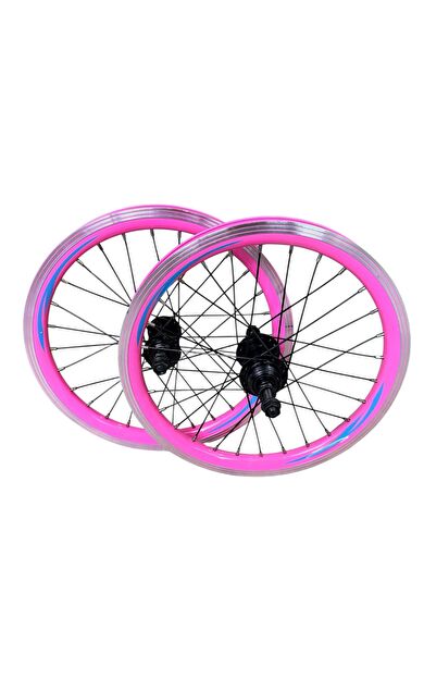 16 Jant Çift Katmanlı çocuk bisikleti jant Seti ÖN+ARKA jant pembe renk 16 jant Double Ön+Arka Set