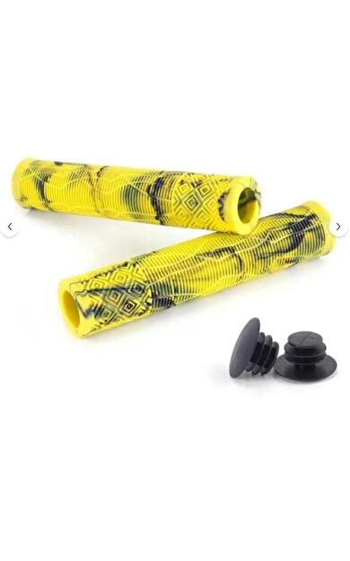 17 CM Mtb Bmx Freeride Elcik Silikon Bisiklet Elcik Kaymaz Yapı Dirt Jump Bisiklet Elciği Sarı Siyah