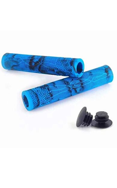 17 CM Mtb Bmx Freeride Elcik Silikon Bisiklet Elcik Kaymaz Yapı Dirt Jump Bisiklet Elciği Mavi Siyah