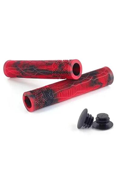 17 CM Mtb Bmx Freeride Elcik Silikon Bisiklet Elcik Kaymaz Yapı Dirt Jump Elciği Kırmızı Siyah