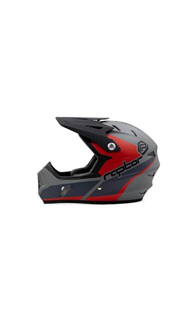 Sarissa Bisiklet Raptor Kask KS05-c Onyx Full Face FreeRide Bisiklet Cross Motosiklet Kaskı L Beden Siyah Kırmızı