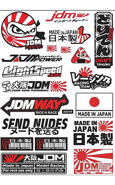 Araba, Motosiklet, Bisiklet, Kask Sponsor Sticker Seti, Çıkartma Etiketi A8049 Model