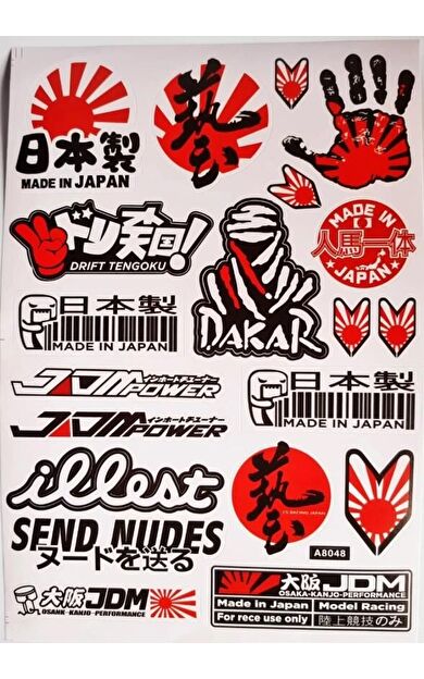 Araba, Motosiklet, Bisiklet, Kask Sponsor Sticker Seti, Çıkartma Etiketi A8048 Model