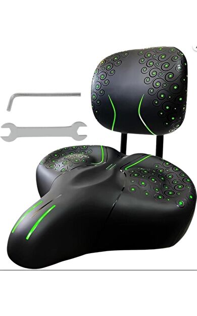 Sırt Destekli Bisiklet Sele Koltuğu Sırt Desteği ile Bisiklet Elektrikli Bisiklet Selesi Yeşil