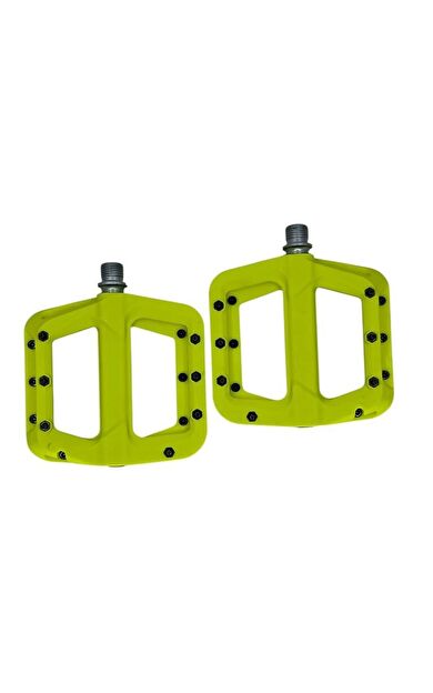 Asistan Drox PD 710 Rulmanlı Plastik Çivili Mtb Freeride Bmx Geniş Platform Bisiklet Pedalı Lime Sarı