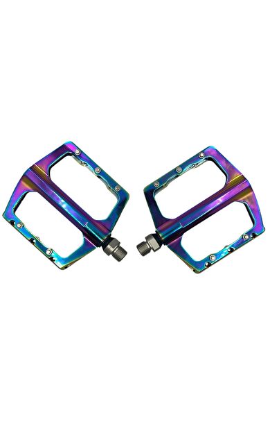 Asistan Drox PD 720R Rulmanlı Pedal Çivili Mtb Freeride Bmx Geniş Platform Bisiklet Pedalı Rainbow