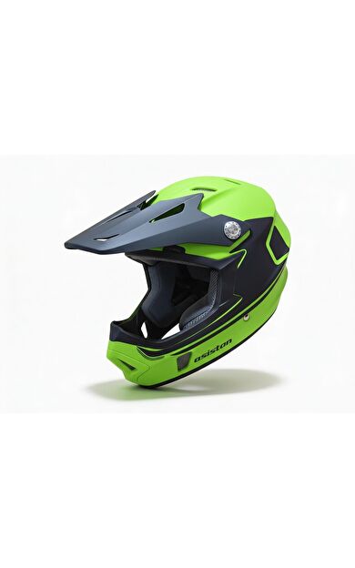 Asistan Kask KS05 Obsidian Full Face FreeRide Bisiklet Motosiklet Kaskı Small Beden Siyah Yeşil