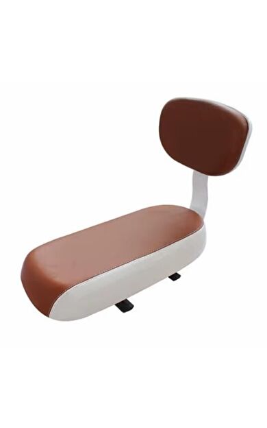 Bisiklet Arka Çocuk Koltuğu Sırt Dayamalı (Basamaklı - Gidonlu) Bagaj Koltuğu Kahverengi