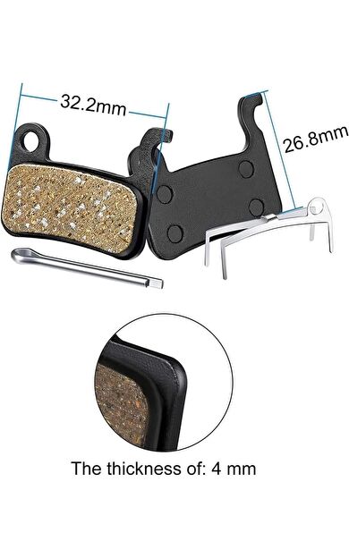 Bisiklet 2 Set Hidrolik Mekanik Disk Kaliper Fren Balatası Bisiklet Balata Bisiklet Aksesuarı Yedek Parça