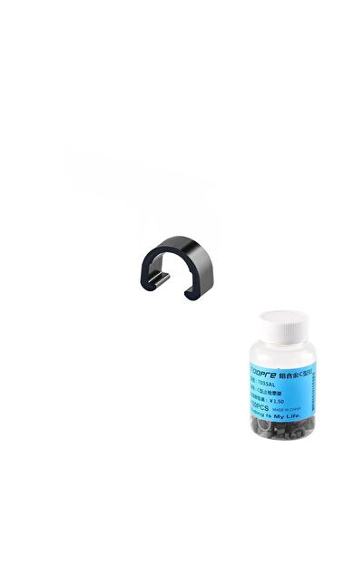 Bisiklet Kablo/Hortum Klipsi - TOOPRE, C-Klips, Alüminyum, Siyah, 10'lu Bisiklet Kablo Kelepçesi