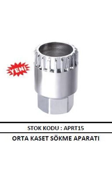 BİSİKLET ORTA KASET GÖBEK SÖKME APARATI ANAHTARI SİYAH-GÜMÜŞ Bisiklet Orta Kaset Göbek Sökme Aleti