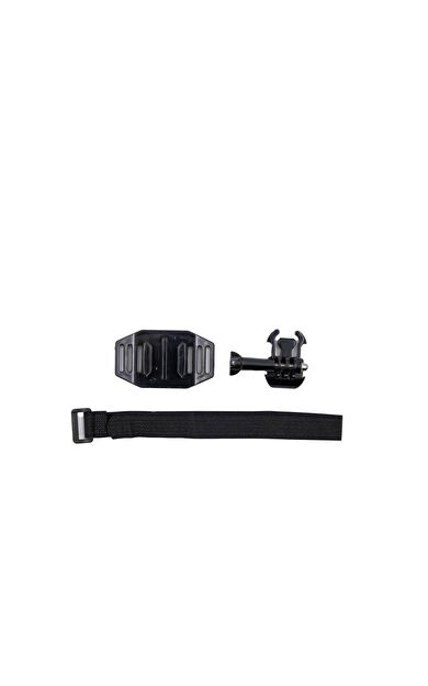 BRIVIGA GoPro Kask Montajı (Velcro Kayışlı, Siyah) Aksiyon Kamera Kask Alt Çene Bağlantı Aparatı