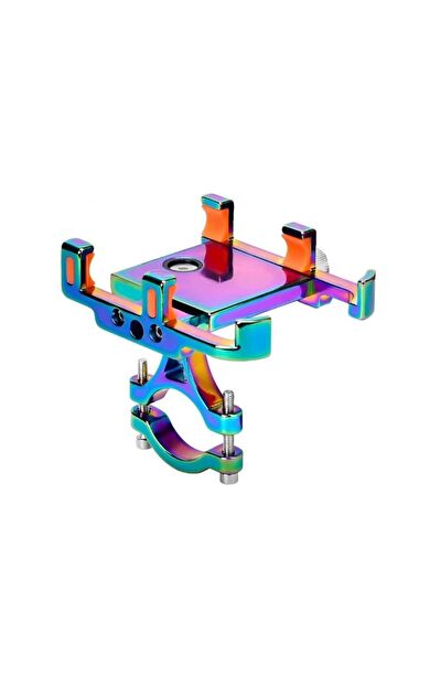 Briviga Rainbow 360° Döner Alüminyum Bisiklet Telefon Tutucu 50–100mm Telefon,=32mm Gidon