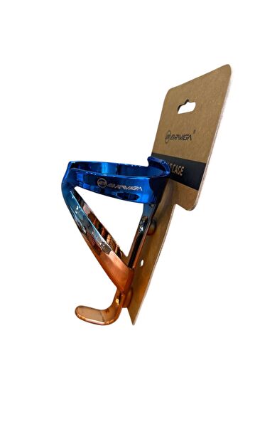 Briviga Plastik Matara Kafesi Mavi Bronz İki Renk PC Bisiklet Matara Şişe Kafesi (150x80mm, 33g)