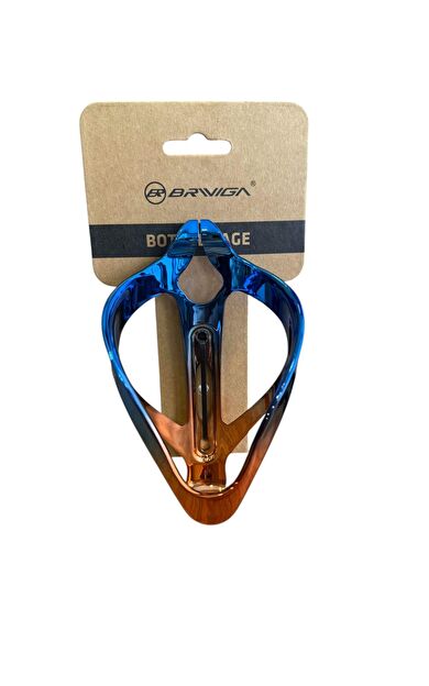 Briviga Plastik Matara Kafesi Mavi Bronz İki Renk PC Bisiklet Matara Şişe Kafesi (160x120mm, 28 g)