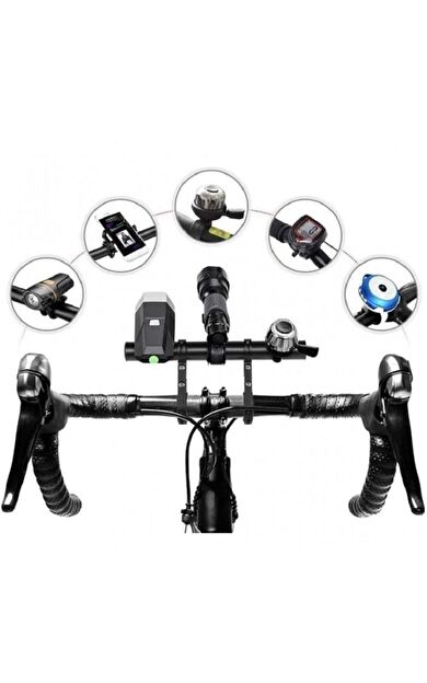 Çift Braketli Gidon Ek Bar Gidon Çoğaltıcı Bisiklet Gidon Aksesuar Uzatma Aparatı