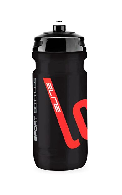 Elite Loli Bisiklet Plastik Matara, Koku Yapmayan İtalyan Bisiklet Suluğu ELITE 600ml Matara Siyah