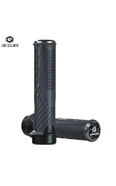 Enlee Mtb Bmx Elcik Silikon Bisiklet Elcik Kaymaz Yapı 140 mm Bisiklet Elciği Kolay Kavrama Gri