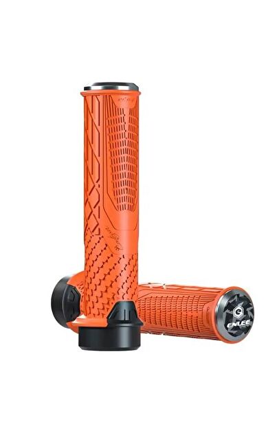 Enlee Mtb Bmx Elcik Silikon Bisiklet Elcik Kaymaz Yapı 140 mm Bisiklet Elciği Kolay Kavrama Turuncu