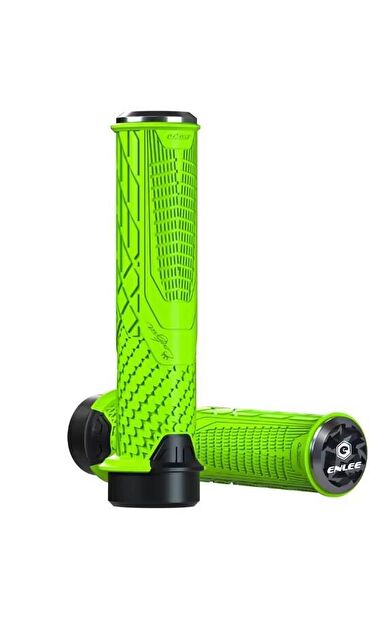 Enlee Mtb Bmx Elcik Silikon Bisiklet Elcik Kaymaz Yapı 140 mm Bisiklet Elciği Kolay Kavrama Yeşil