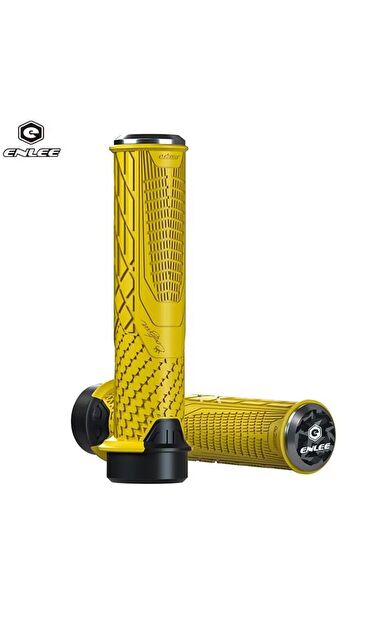 Enlee Mtb Bmx Silikon Bisiklet Elcik Kaymaz Yapı 140 mm Bisiklet Elciği Kolay Kavrama Gold Sarı
