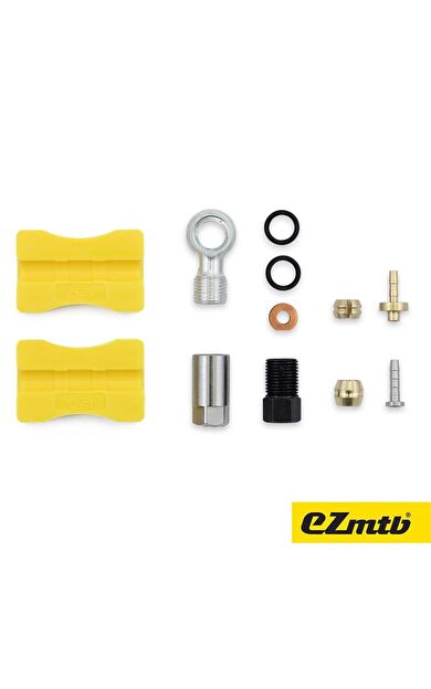 EzMTB DSC-780 Bisiklet Hidrolik Fren Montaj Tamir Bakım Kiti Shımano BH90-SB Sarı Banjo Takımı