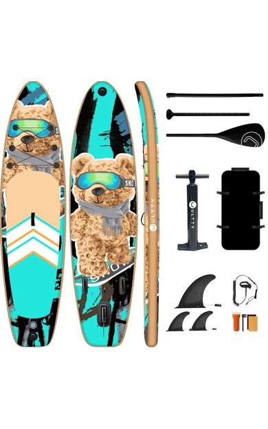 ULTTY Sup Paddle Board Seti (Şişme Paddle Board + Kürek + Pompa) Sup Board/Stand Up Paddle TURKUAZ 320-81-15
