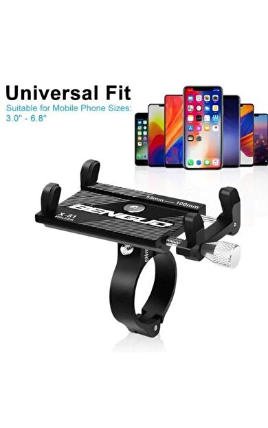 FORTE GT 2084-4 Ayarlı Alüminyum Alaşımlı Kauçuk Bisiklet Gidon Telefon Tutacağı