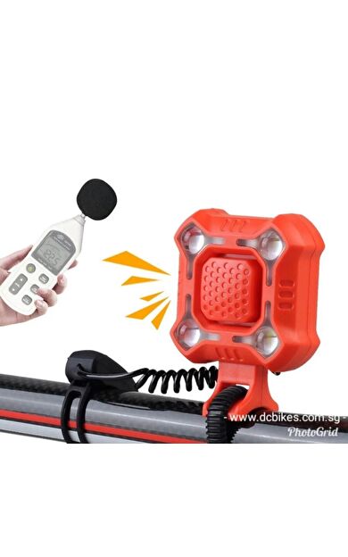 FORTE GT 2122 Bisiklet Ön Işık 350 Lümen 140 DB Usb Şarjlı Yüksek Güçlü Far Korna Mavi Renk