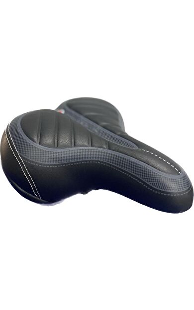 Forte GT 317 Bisiklet Geniş Yaylı Deri Sele Yumuşak Ve Rahat Bisiklet Koltuğu Yaylı Ortopedik Koltuk