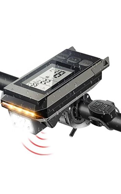 Forte GT 6145 450 Lümen Bisiklet Ön Işık Ve Km Saati Wireless Kablosuz Siyah Renk