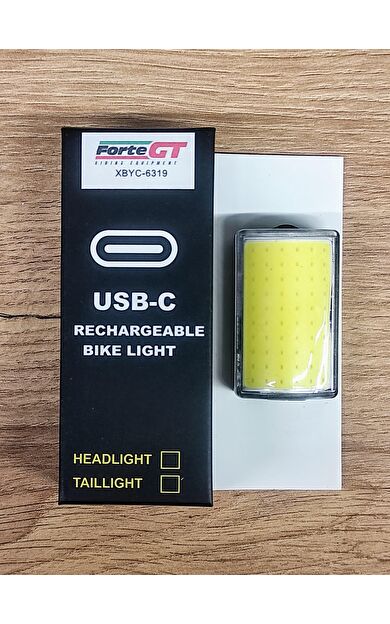 Forte Gt 6319 Bisiklet Ön Işık 250 Lümen Lityum Pilli Usb Şarjlı Yüksek Güçlü Far Beyaz