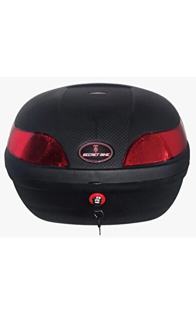 Secret Bike Motosiklet Arka Çanta 33 Litre Siyah Sepet Port Bagaj Kilitli Kurye Çantası