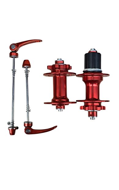 Forte Gt Xbyc 680 Bisiklet Hub Sesli Ön Arka Kaset Göbek Seti 32 Delik 6 Vida Qr Mandal Kırmızı