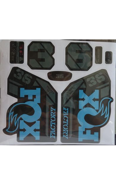 Fox 36 Bisiklet Maşa Etiketi, Kask Sticker Seti, Çıkartma Etiketi Fıstık Turkuaz