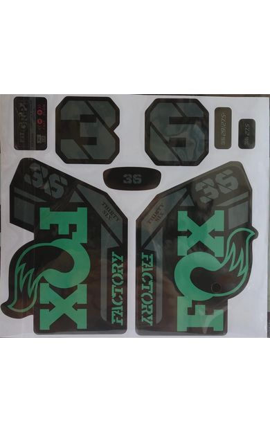 Fox 36 Bisiklet Maşa Etiketi, Kask Sticker Seti, Çıkartma Etiketi Yeşil