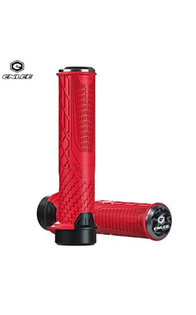 Enlee Mtb Bmx Elcik Silikon Bisiklet Elcik Kaymaz Yapı 140 mm Bisiklet Elciği Kolay Kavrama Kırmızı