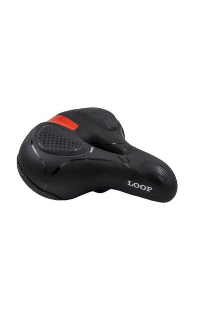 LOOP ZY-9369 Jel Sele 260x220mm 560gr Yetişkin Mtb Geniş Bisiklet Selesi 24-26-29 Jant Uyumlu Siyah