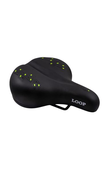 LOOP ZY-9345-A Sele 255x205mm 650gr Yetişkin Mtb Geniş Bisiklet Selesi 24-26-29 Jant Uyumlu Siyah