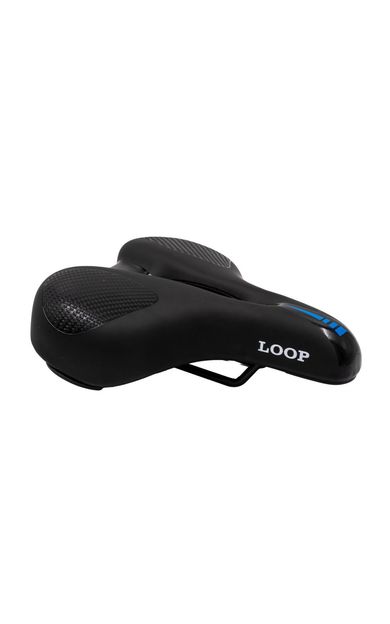LOOP ZY-9347-B Sele 245x190mm 640gr Yetişkin Mtb Geniş Bisiklet Selesi 24-26-29 Jant Uyumlu Siyah